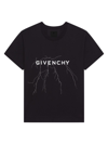 Givenchy Loose T-shirt In Black Cotton With Reflective Pattern In Black