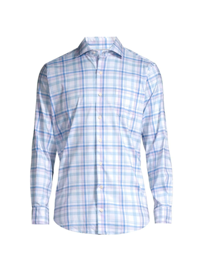 PETER MILLAR MEN'S CROWN PAYSON PLAID BUTTON-FRONT SHIRT