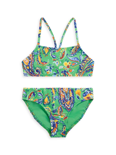 Polo Ralph Lauren Little Girl's & Girl's Paisley Print Swim Bikini In Boheme Choppa