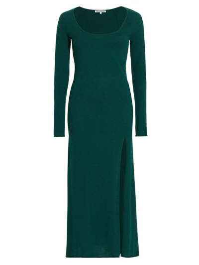 Reformation Women's Jennita Cashmere Midi-dress In Emerald