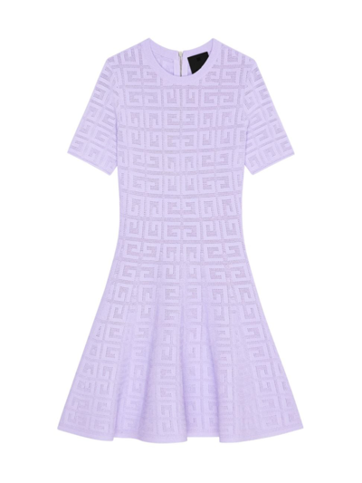 Givenchy 4g Jacquard Dress In Lavander