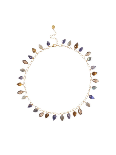 Chan Luu Women's 18k-gold-plated & Multi-gemstone Necklace In Iolite Mix
