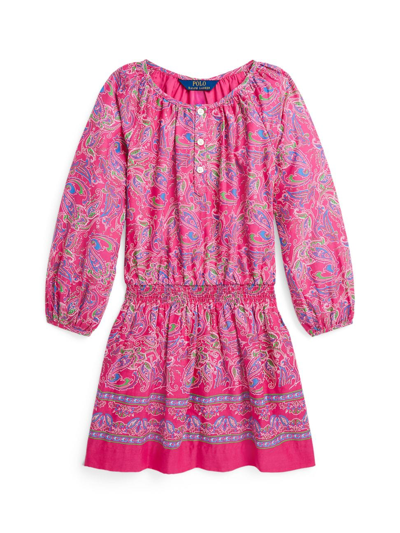 Polo Ralph Lauren Little Girl's & Girl's Paisley Print Smocked Dress In Deco Paisley