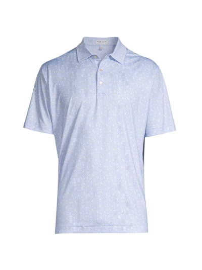 Peter Millar Men's Crown Sport Raise The Bar Performance Jersey Polo In White