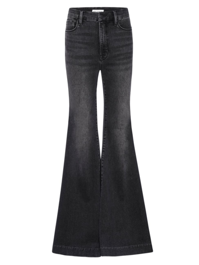 Good American Good Waist Flare Jeans In Black