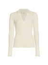 3.1 Phillip Lim / フィリップ リム Women's E24 Knit Long-sleeve Polo T-shirt In Ivory