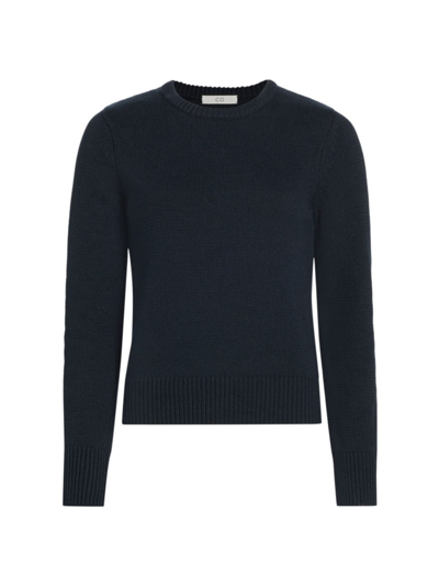 Co Crewneck Tton-blend Sweater In Navy