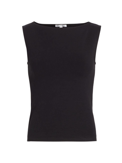 Reformation Dusk Knit Top In Black