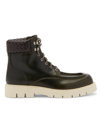 Bottega Veneta Men's Haddock Lace-up Ankle Boots In Black