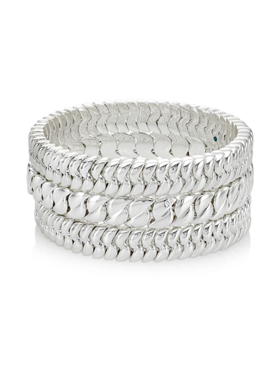 Roxanne Assoulin Women's The Super Silver Set Of 3 Stretch Bracelets