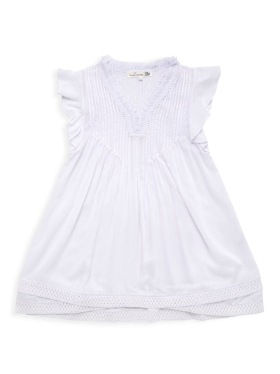 Poupette St Barth Little Girl's & Girl's Sasha Pleated Dress In White