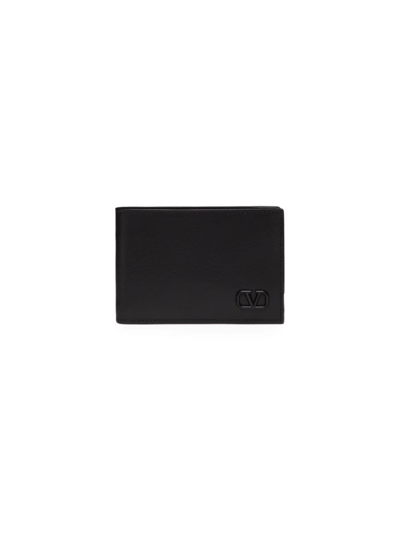 Valentino Garavani Vlogo Signature Wallet For Us Dollars In Black