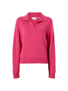 Lacoste X Bandier Women's  Cashmere Polo Sweater In Spinel Pink