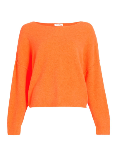 American Vintage Women's Damsville Boatneck Sweater In Orange Fluo