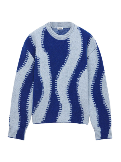 LOEWE WOMEN'S COLORBLOCKED WOOL-BLEND SWEATER