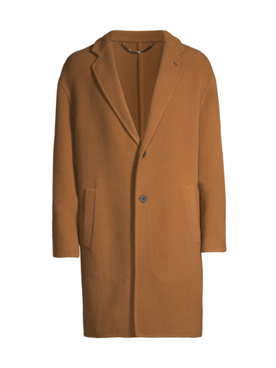Canali Men's Double-breasted Wool-blend Coat In Camel
