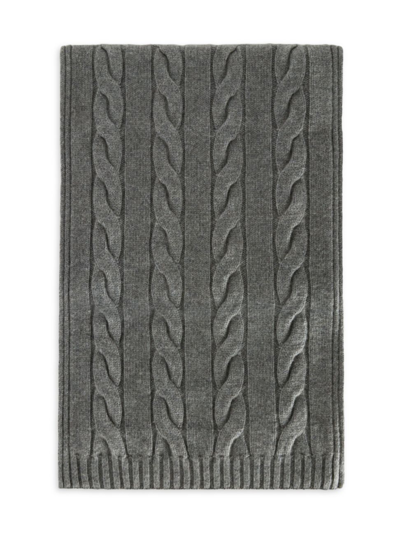 Loro Piana Cashmere Cable Knit Scarf In Cayenne Melange