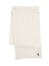 Polo Ralph Lauren Women's Cable-knit Wool & Cashmere Scarf In White