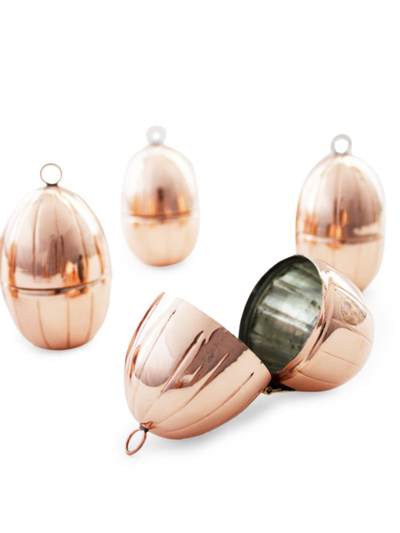 Coppermill Kitchen Vintage-inspired 4-piece Copper Egg Ornament Set