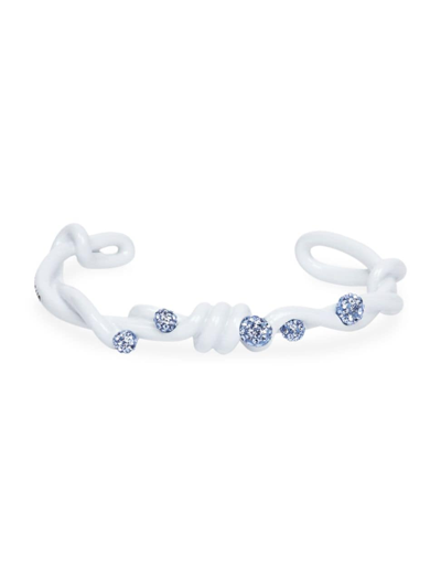 Givenchy Women's Twisted Bracelet In Metal, Enamel And Crystals In Baby Blue