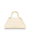Bvlgari Serpentine Leather Top-handle Bag In White