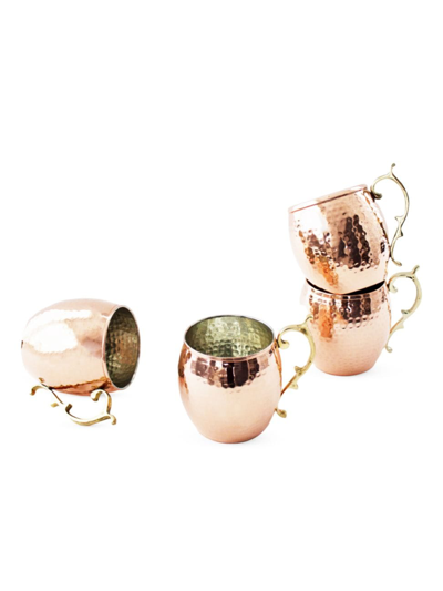 Coppermill Kitchen Vintage-inspired 4-piece Moscow Mule Mug Set In Pink