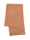 Polo Ralph Lauren Women's Cable-knit Wool & Cashmere Scarf In Camel