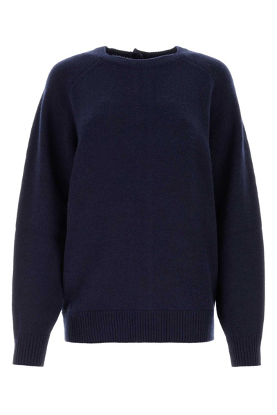 Isabel Marant Lison Knitted Jumper In Navy