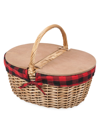 Picnic Time Country Picnic Basket In Red Black
