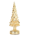 K & K INTERIORS CH 8.5 INCH GOLD LED MERCURY GLASS TREE ON PEDESTA