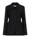 OFF-WHITE OFF-WHITE WOMAN BLAZER BLACK SIZE 6 VIRGIN WOOL