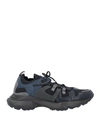 Tod's Man Sneakers Navy Size 9 Leather, Textile Fibers In Navy Blue