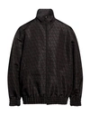 Valentino Garavani Man Jacket Dark Brown Size 40 Silk In Brown