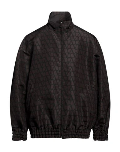 VALENTINO VALENTINO GARAVANI MAN JACKET DARK BROWN SIZE 38 SILK