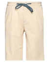 Daniele Alessandrini Homme Man Shorts & Bermuda Shorts Beige Size 30 Polyester, Viscose, Elastane