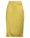 TOM FORD TOM FORD WOMAN MIDI SKIRT MUSTARD SIZE 4 ACETATE, VISCOSE