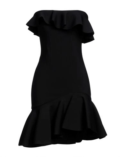 Alexander Mcqueen Viscose Mini Dress In Black