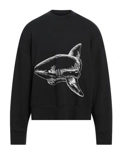 PALM ANGELS PALM ANGELS MAN SWEATSHIRT BLACK SIZE L COTTON, ELASTANE, POLYESTER, VISCOSE