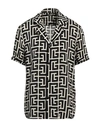 Balmain Pyjamaoberteil Mit Monogramm-print In Black