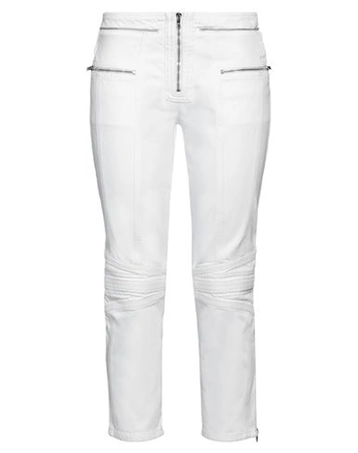 Isabel Marant Loma Straight-leg Ankle Zip-hem Moto Pants In White
