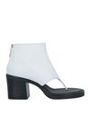 Miu Miu Woman Thong Sandal White Size 10 Soft Leather