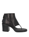 Miu Miu Woman Thong Sandal Black Size 10 Soft Leather