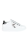 KARL LAGERFELD KARL LAGERFELD WOMAN SNEAKERS WHITE SIZE 7 LEATHER