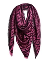 Versace Woman Scarf Fuchsia Size - Silk, Wool In Pink