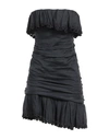 Isabel Marant Black Off-shoulder Minidress In Black