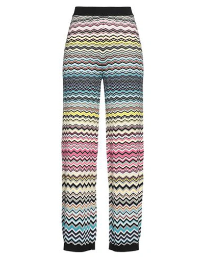MISSONI MISSONI WOMAN PANTS BLACK SIZE 6 COTTON, VISCOSE, POLYAMIDE