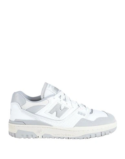 New Balance 550 Woman Sneakers White Size 8 Leather, Textile Fibers