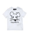 Dsquared2 Babies'  Newborn Boy T-shirt White Size 3 Cotton