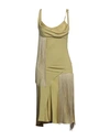 Victoria Beckham Woman Midi Dress Lime Green Size 6 Acetate, Viscose