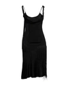 Victoria Beckham Fringe-trimmed Asymmetric Minidress In Black